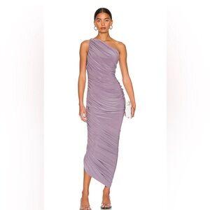 Norma Kamali One-Shoulder Lilac Dress